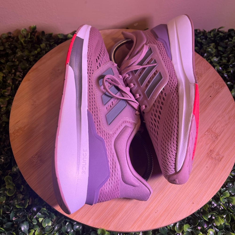 🔥 ADIDAS EQ21 RUN MAGIG MAUVE PURPLE WOMENS ATHLETIC RUNNING SHOES SIZE 7 - Picture 5 of 9